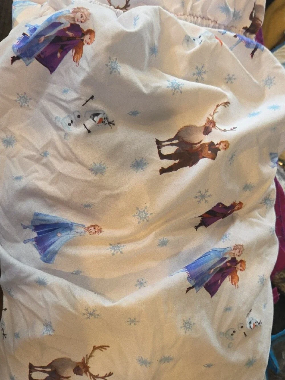 Disney Frozen II Full Microfiber Sheet Set - White and Purple Accents